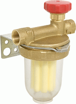 Einstrangfilter Messing beiderseits 3/8" Innengewinde mit Siku-Einsatz